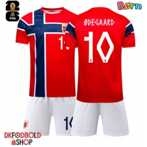 Norge Martin Odegaard #10 Hjemmebanesæt Børn VM 2026 Kort ærmer (+ korte bukser)